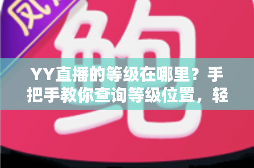 YY直播的等级在哪里？手把手教你查询等级位置，轻松掌握升级秘籍与权益全解析