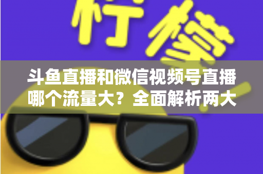 斗鱼直播和微信视频号直播哪个流量大？全面解析两大平台流量格局与创作者选择指南