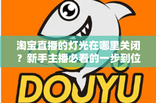 淘宝直播的灯光在哪里关闭？新手主播必看的一步到位操作教程与实用技巧