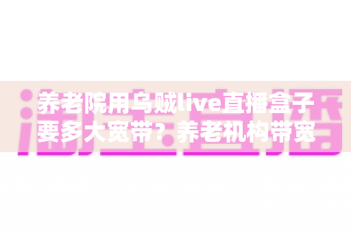 养老院用乌贼live直播盒子要多大宽带？养老机构带宽配置与网络优化全指南