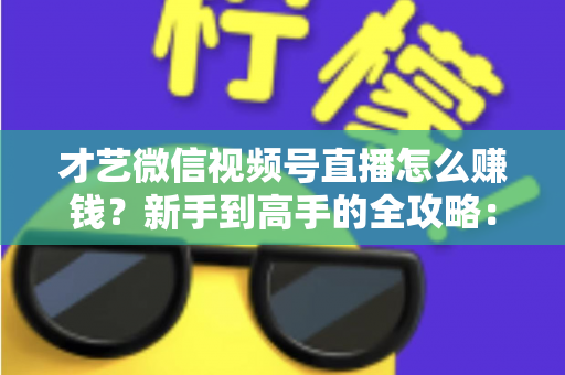 才艺微信视频号直播怎么赚钱?新手到高手的全攻略:解锁六大变现方式与实战技巧 才艺微信视频号直播怎么赚钱?新手到高手的全攻略:解锁六大变现方式与实战技巧