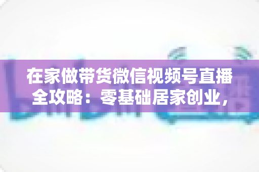 在家做带货微信视频号直播全攻略：零基础居家创业，一部手机开启副业变现之路