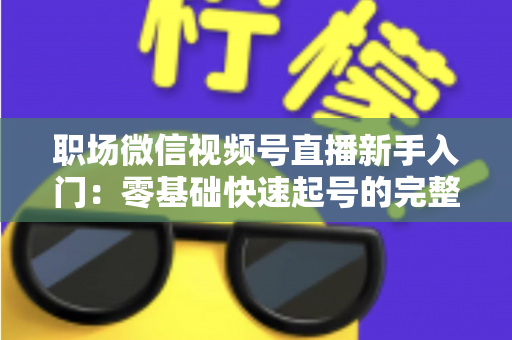 职场微信视频号直播新手入门：零基础快速起号的完整实战指南
