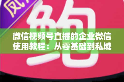 微信视频号直播的企业微信使用教程：从零基础到私域转化的全流程实战指南