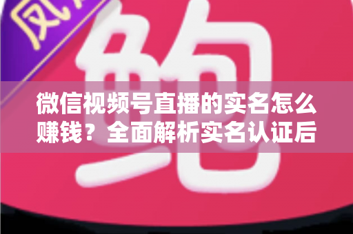 微信视频号直播的实名怎么赚钱?全面解析实名认证后的六大变现路径与实操指南 微信视频号直播的实名怎么赚钱?全面解析实名认证后的六大变现路径与实操指南