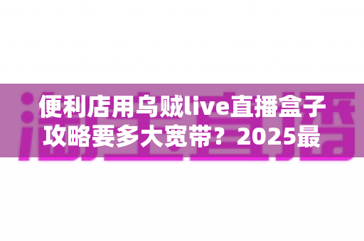 便利店用乌贼live直播盒子攻略要多大宽带？2025最新带宽配置全解析与实战避坑指南